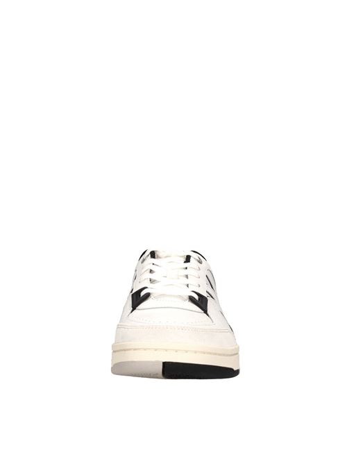 REBEL LACE UP sneakers in leather and fabric MICHAEL KORS | REBEL LACE UPBIANCO-NERO